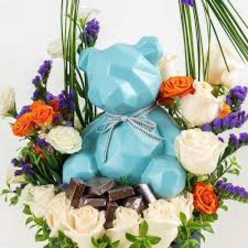 New Baby Teddy Bear Flowers